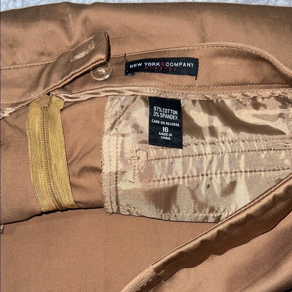New York & Company Tan Pencil Skirt - Picture 3 of 7